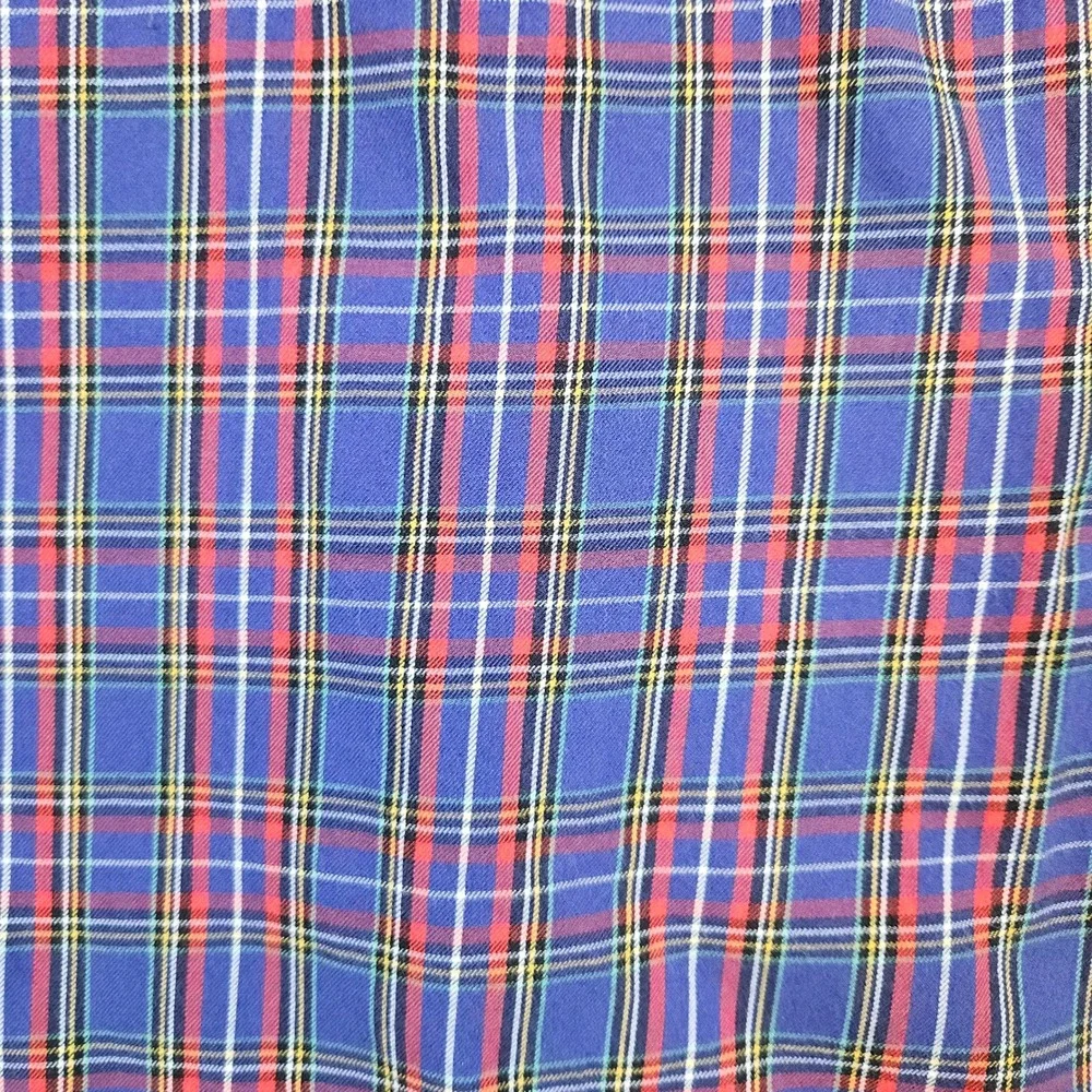 J Crew Men's Blue & Red Plaid Brushed Twill Shirt Size M Slim Fit‎ 100% Cotton
